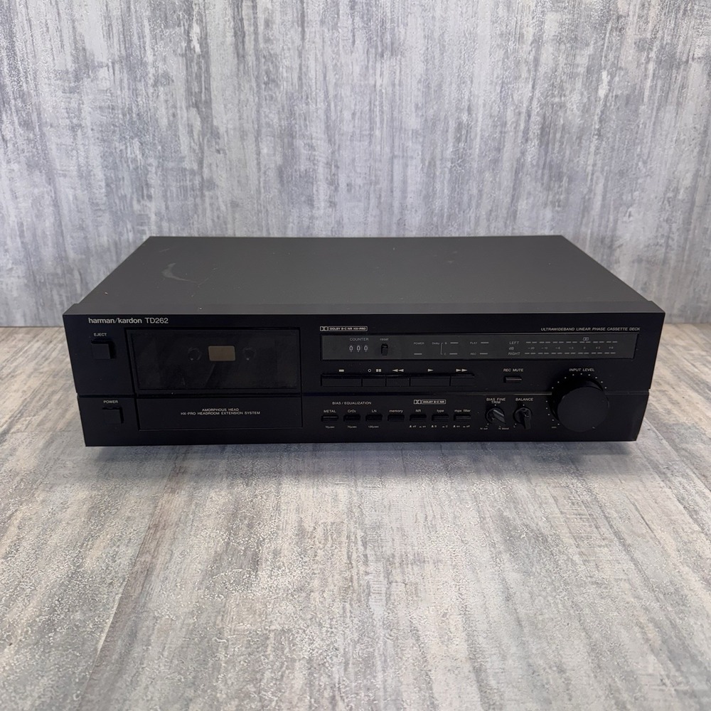 Harman/Kardon TD262 TESTED WORKS cassette tape player stereo console deck HX-PRO